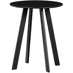 Couchtisch Fer aus Metall, rundes Design, schwarz, 40 cm, für drinnen und draußen
