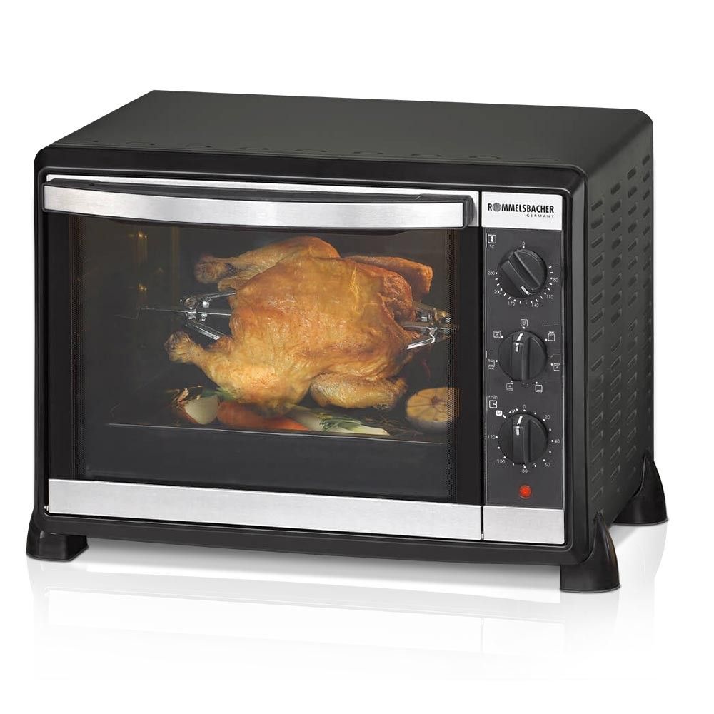 Rommelsbacher BG1550 Back+Grill Ofen 1550W 30l 4 Einschubebenen Drehspieß 4001797270207