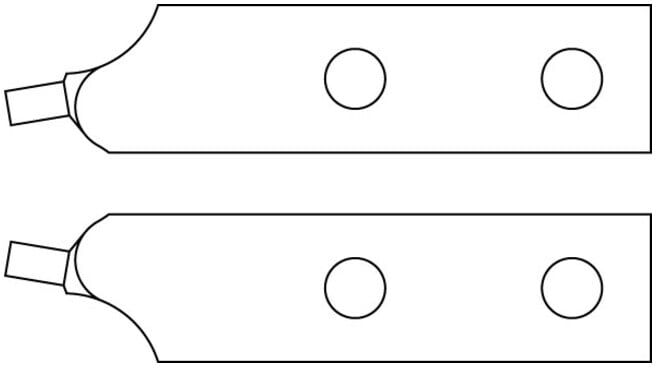 Paire d'embouts de rechange Gedore, coudés, diamètre 3,2 mm (pour 8000 J 41 EL) (2011719)