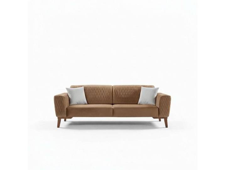 Xlmoebel 3-Sitzer Babyblaue Samt Couch für elegantes Wohnzimmerdesign, 3-Sitzer 1 Teile, Made in Europa
