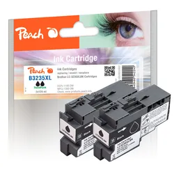Peach Doppelpack Tintenpatronen schwarz kompatibel zu Brother LC-3235XLBK