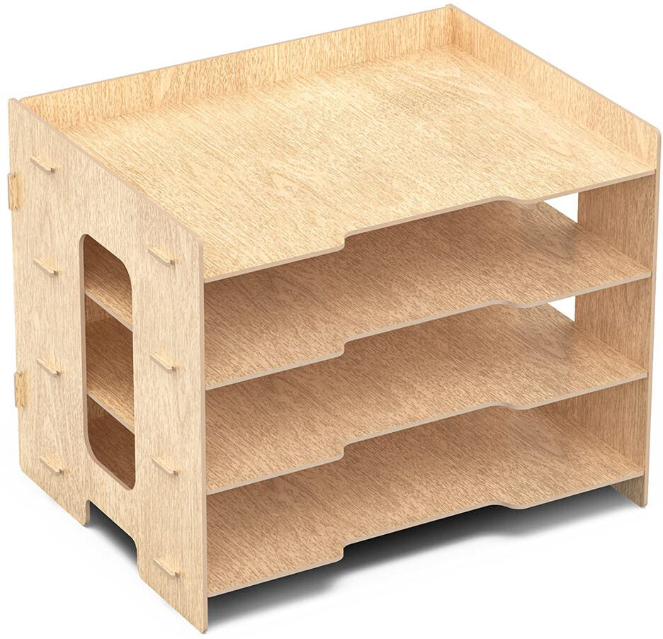 Latitude Run Lecenta Manufactured Wood File Organiser Sandalwood 26.1cm H X 33.2cm W X 24.8cm D
