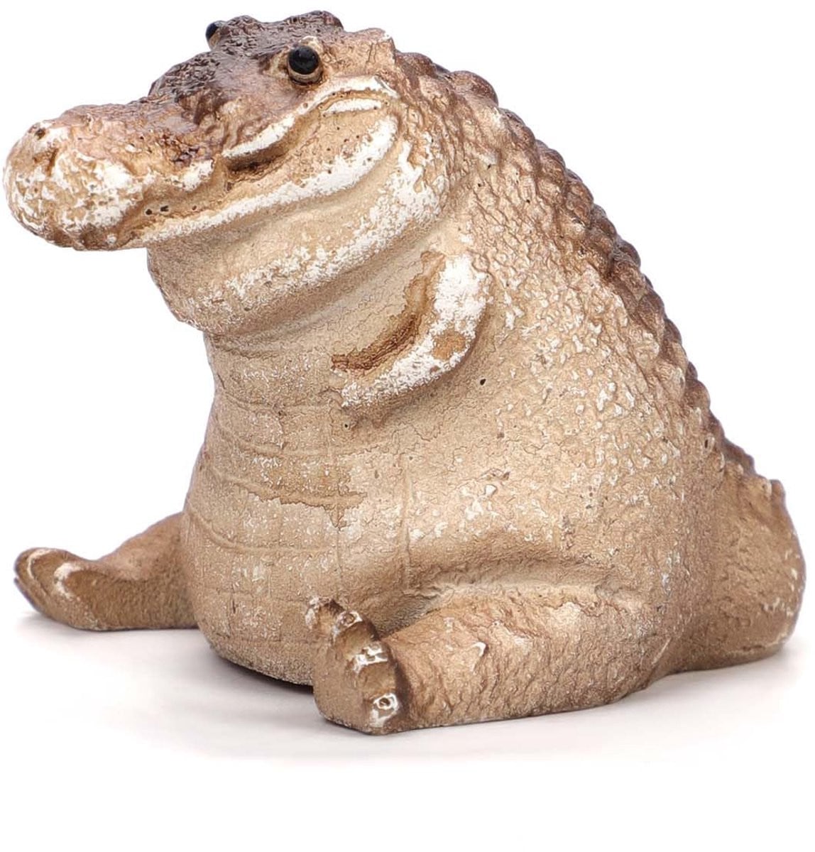 Handgemaakt Alligator Standbeeld Ornament, Mollig Hars Krokodil Beeldje voor Desktop Decoratie