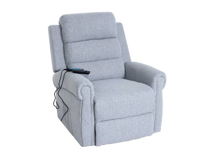 PROREGAL® Massagesessel Fernsehsessel mit Massagefunktion, HxBxT 138x86x168 cm, Sitzhöhe 49 cm, Heiz- und Massagefunktion, integrierte Aufstehhilfe, Liegefunktion