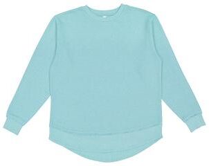 LAT 3525 Women's Weekend Fleece T-Shirt in Chill size Medium   Cotton/Polyester Blend LA3525, 3525J1