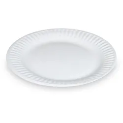 VEPATIM 100x BIONATURE Pappteller 'RECY' rund tief O23cm weiß