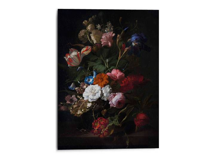 Wandbild Blumen Mauritshuis Druck auf Alu Dibond Multicolor 50 x 70 x 2cm