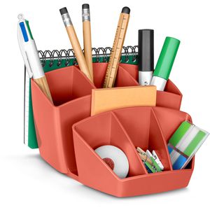 cep Schreibtisch-Organizer 1005800091, Confort, Kunststoff, 6 Fächer, terracotta