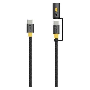 Tactical Stinger Cable USB-C/USB-C 1,5m Schwarz / Leistung bis zu 60W / 1W Taschenlampe (1.50 m, 60 W) (8596311276927)
