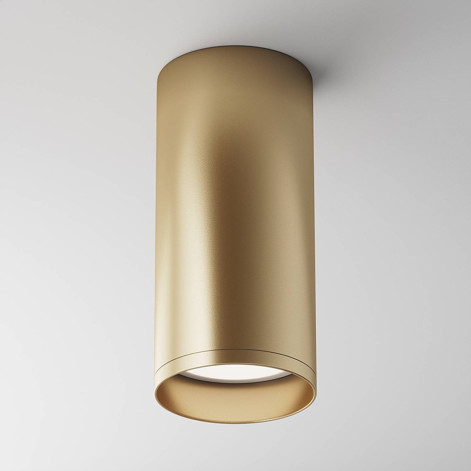 home24 Plafondlamp Focus goud aluminium GU10 Ø 6 cm