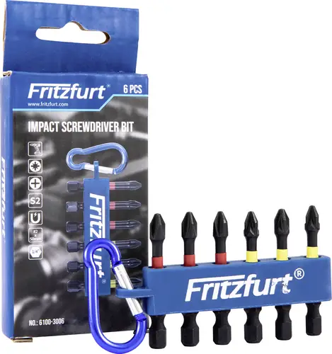 FRITZFURT 6100-3006 Bit-Set 6teilig PH, PZ Haltefunktion