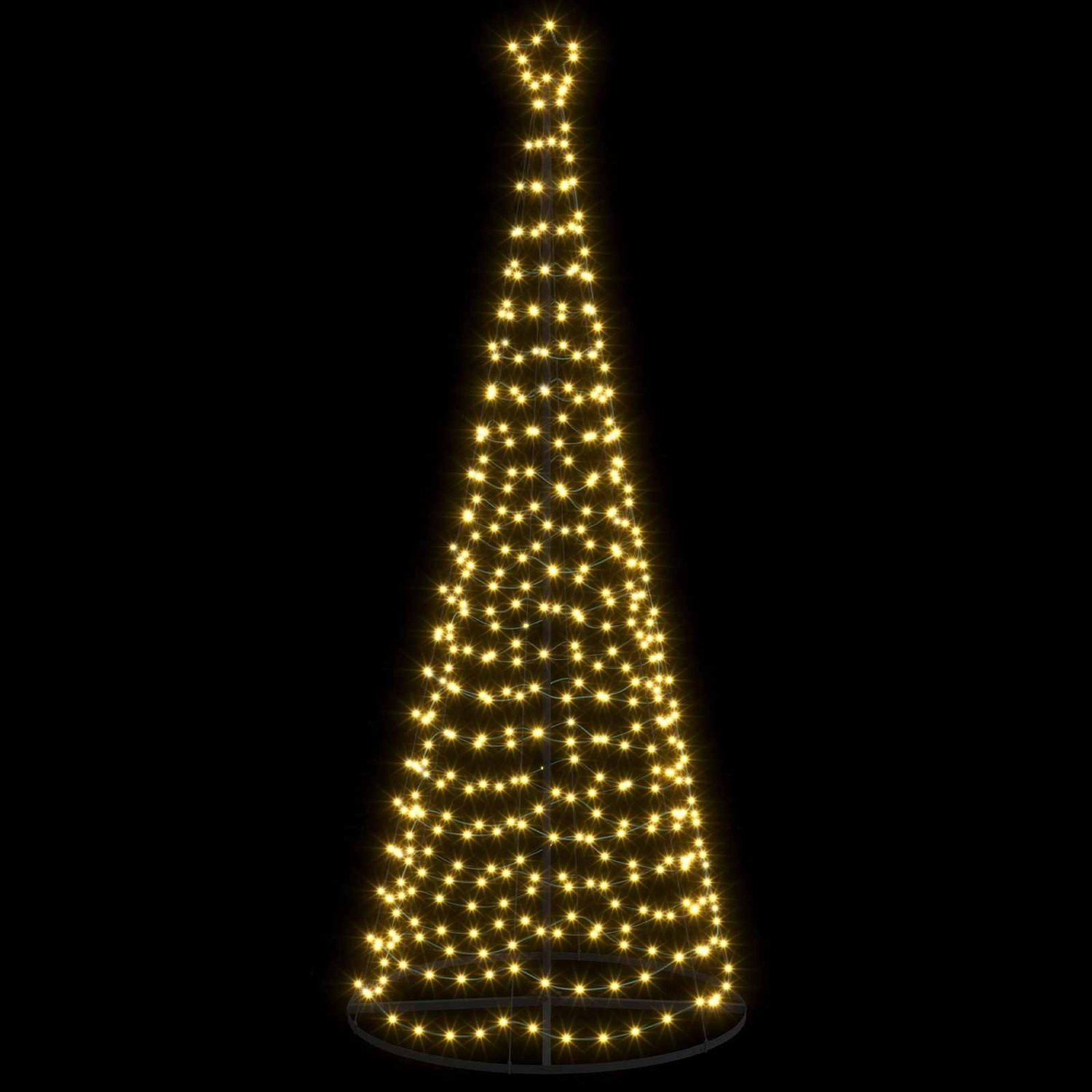 vidaXL EKENAS Led-kerstboom spiraal met voet, 250 cm, 370 warmwitte LED's