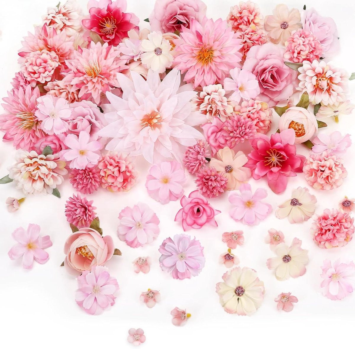 50 stuks Roze Kunstbloemen voor Decoratie en Knutselen