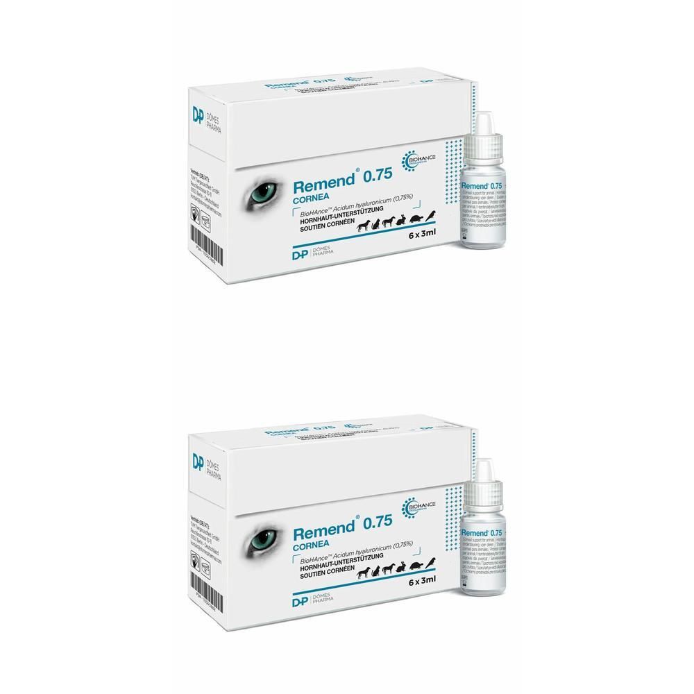 Remend Cornea Augenpflege-Gel f.Hund/Katze/Pferd 2x 2x6x3 ml Augentropfen