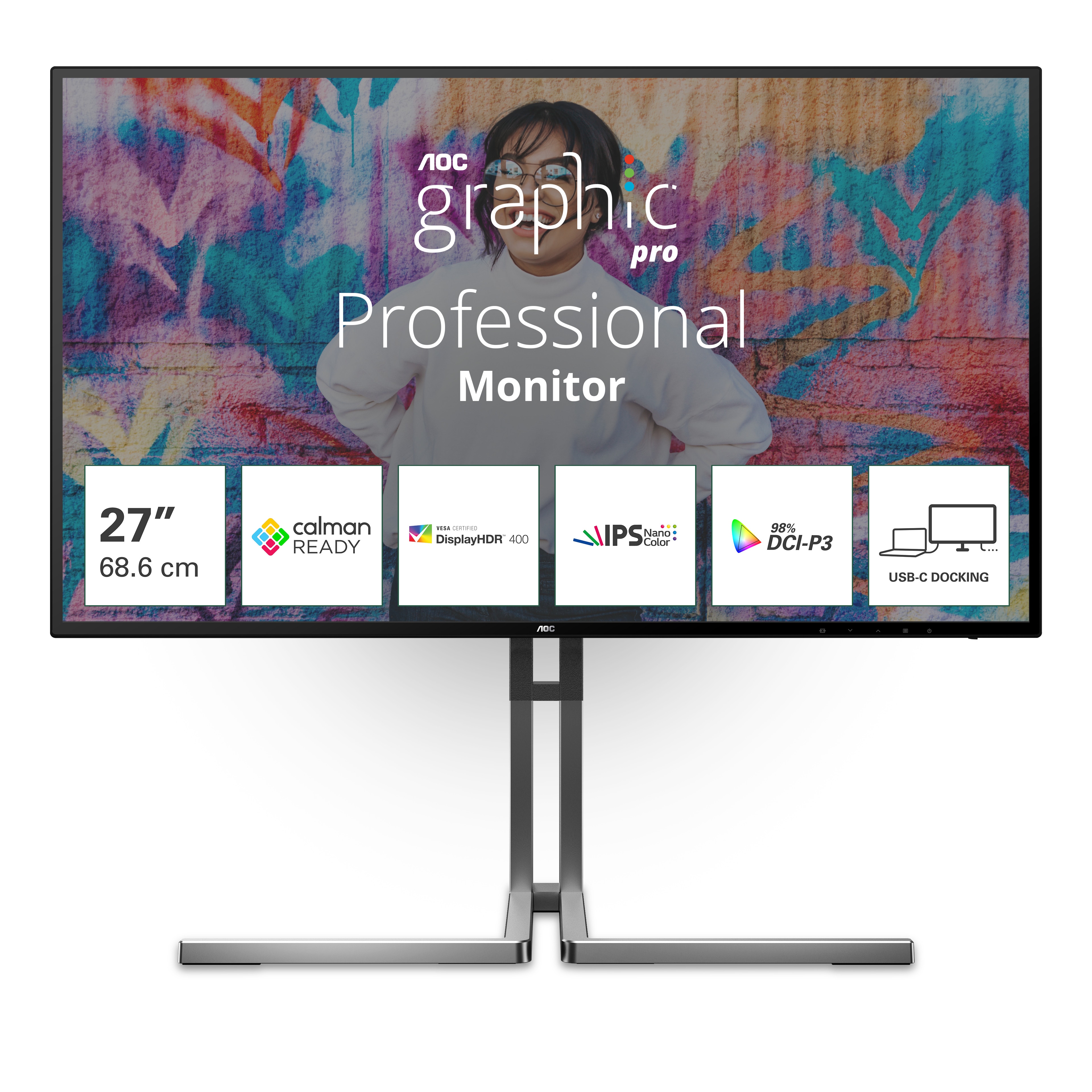 AOC Ultra-Line U27U3CV 27 Zoll 4K (UHD) Nano IPS Panel 16:9 Monitor