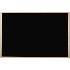 Bi-Office Kreidetafel Blackboard Basic PM0301010, schwarz, Wandtafel mit hellem Holzrahmen, 60 x 40 cm