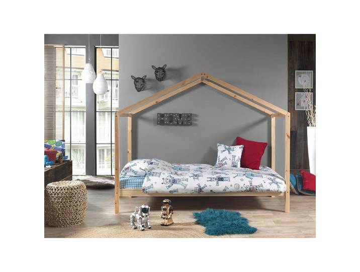 Vipack Hausbett, Kiefer, Holz, Kiefer, 90x200 cm, Kinderzimmer & Jugendzimmer, Kindermöbel, Kinderbetten, Hausbetten