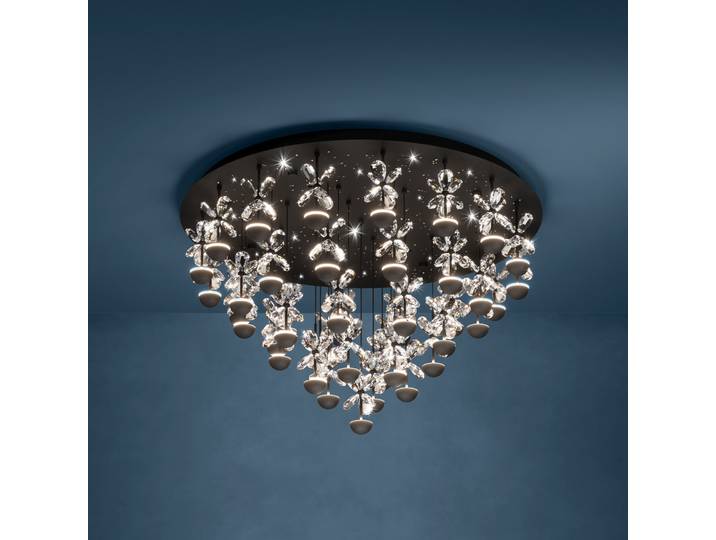 Plafonnier LED Pianopoli noir 78 cm - EGLO Stars of Light - Salon / séjour - Design - Métal - Rond