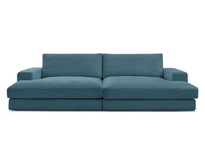 Sofa BOBOCHIC LEONARD Cord-Stoff hellblau