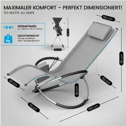 Eloneo, Liegestuhl, Relax-Schaukelliege (157 cm)