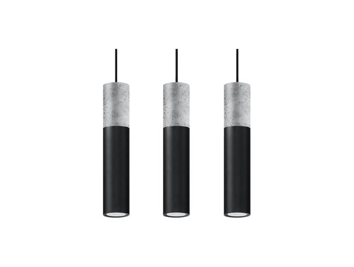 Design Pendellampe „Borgio“ 3-flammig (linear) Schwarz, Grau Sollux Lighting