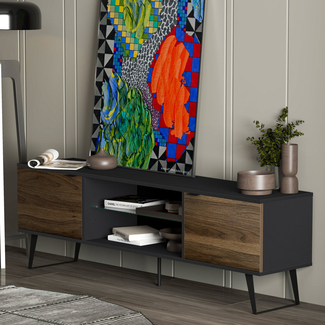 Latitude Run Annaleice TV Stand for TVs up to 78" Brown 78"