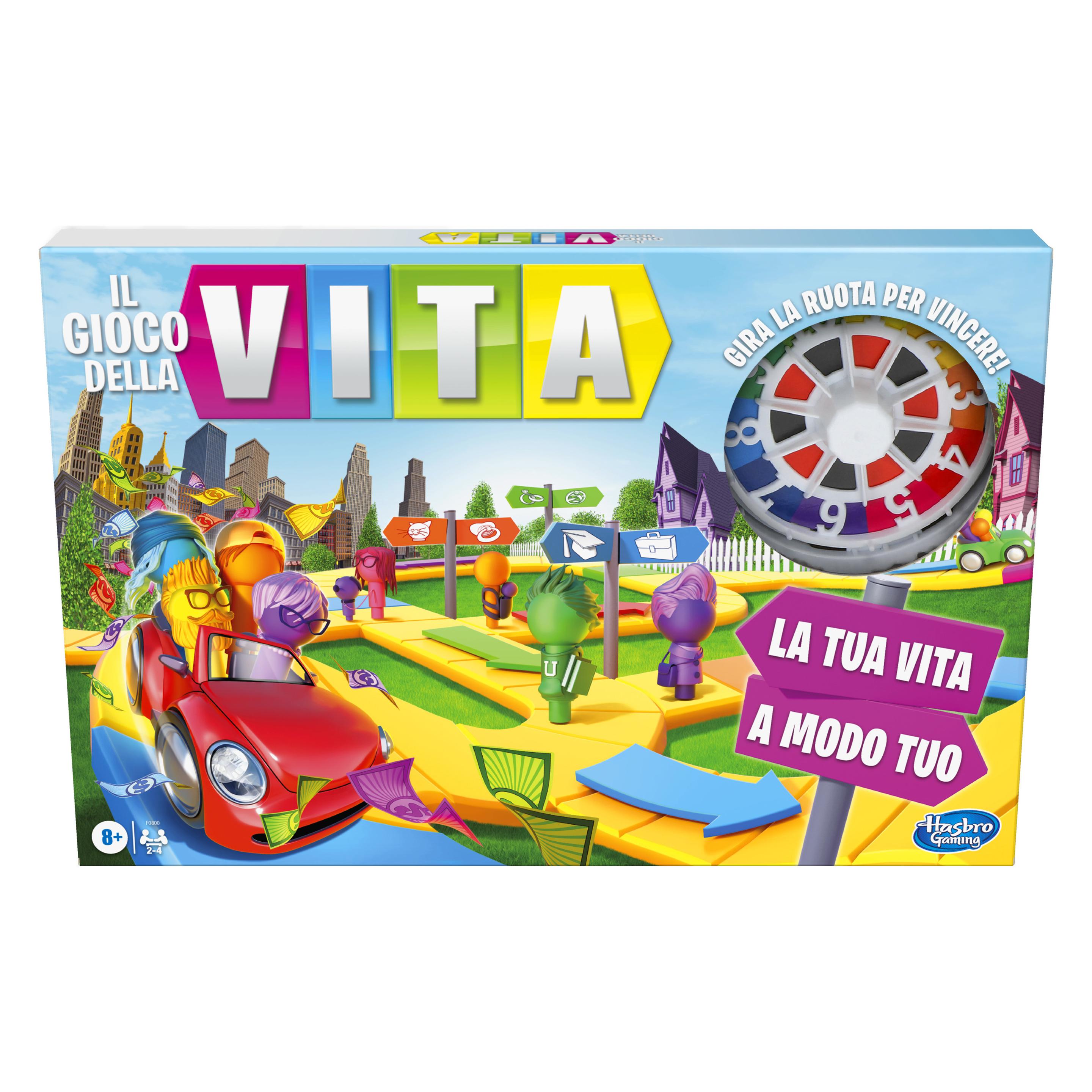 Hasbro Gaming Spiel des Lebens (Italienisch, 2 - 4 Spieler) (F0800103)