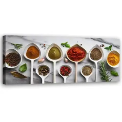 WANDBILD aromatische gewürze für die küche