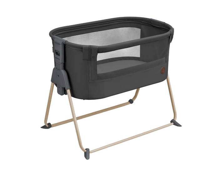 Maxi-Cosi Beistellbett Tori, Dunkelgrau, 86x76x61 cm, Reißverschluss, Bezug abnehmbar, waschbar, Netzfenster, höhenverstellbar, Babymöbel, Babybetten, Beistellbetten