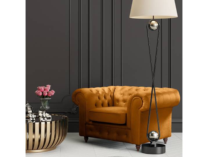Fauteuil Orange Microfibre Valeria 128 x 75 x 91cm