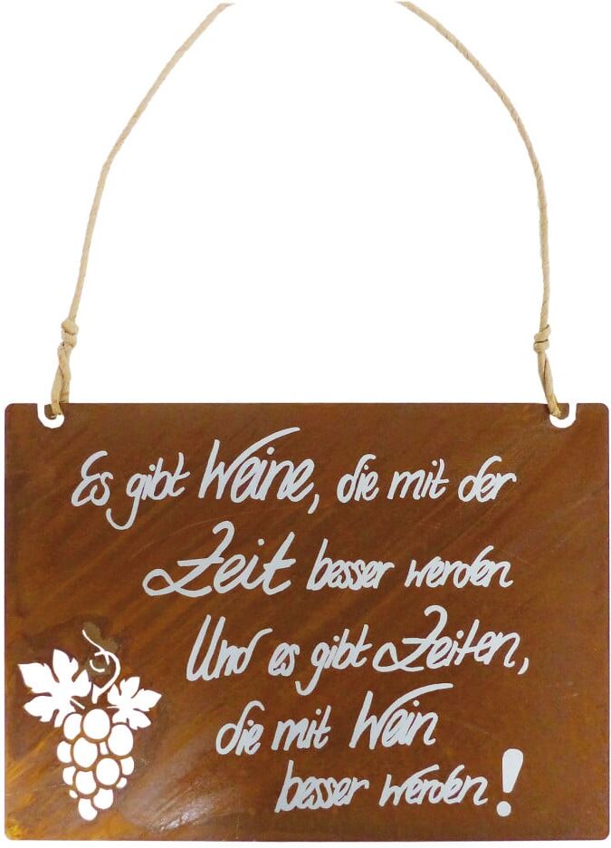 Badeko Dekotafel Wein 35 cm rostbraun