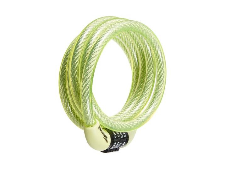 Masterlock Spiralkabelschloss mit Voreingestelltem Zahlenschloss Pastellgrün ⌀ 8 mm × 1.2 m