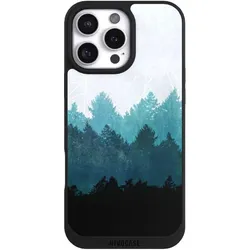 Nivocase Handyhülle für Apple iPhone 16 Pro Max Hülle NIVOpure Case Schwarz Abstrakt Baum Wald (Apple iPhone 16 Pro Max), Smartphone Hülle, Schwarz