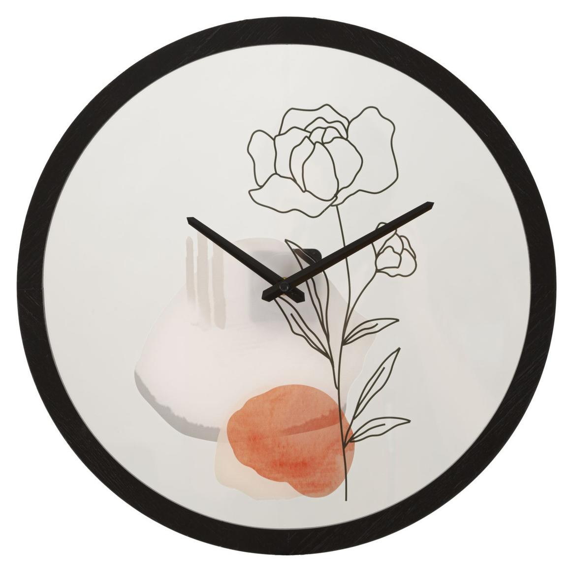 Kendra Home Flower A wandklok met multicolor bloemenwijzerplaat