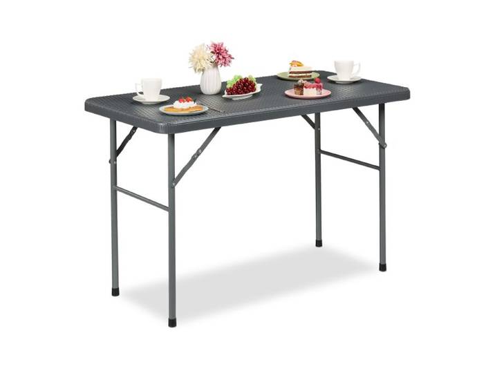 Relaxdays Tuintafel inklapbaar rotan look