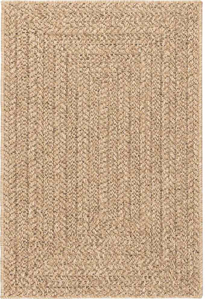 House of Hampton Rug ZIZUR Jute Look Indoor and Outdoor Brown Rectangle 120 x 170cm