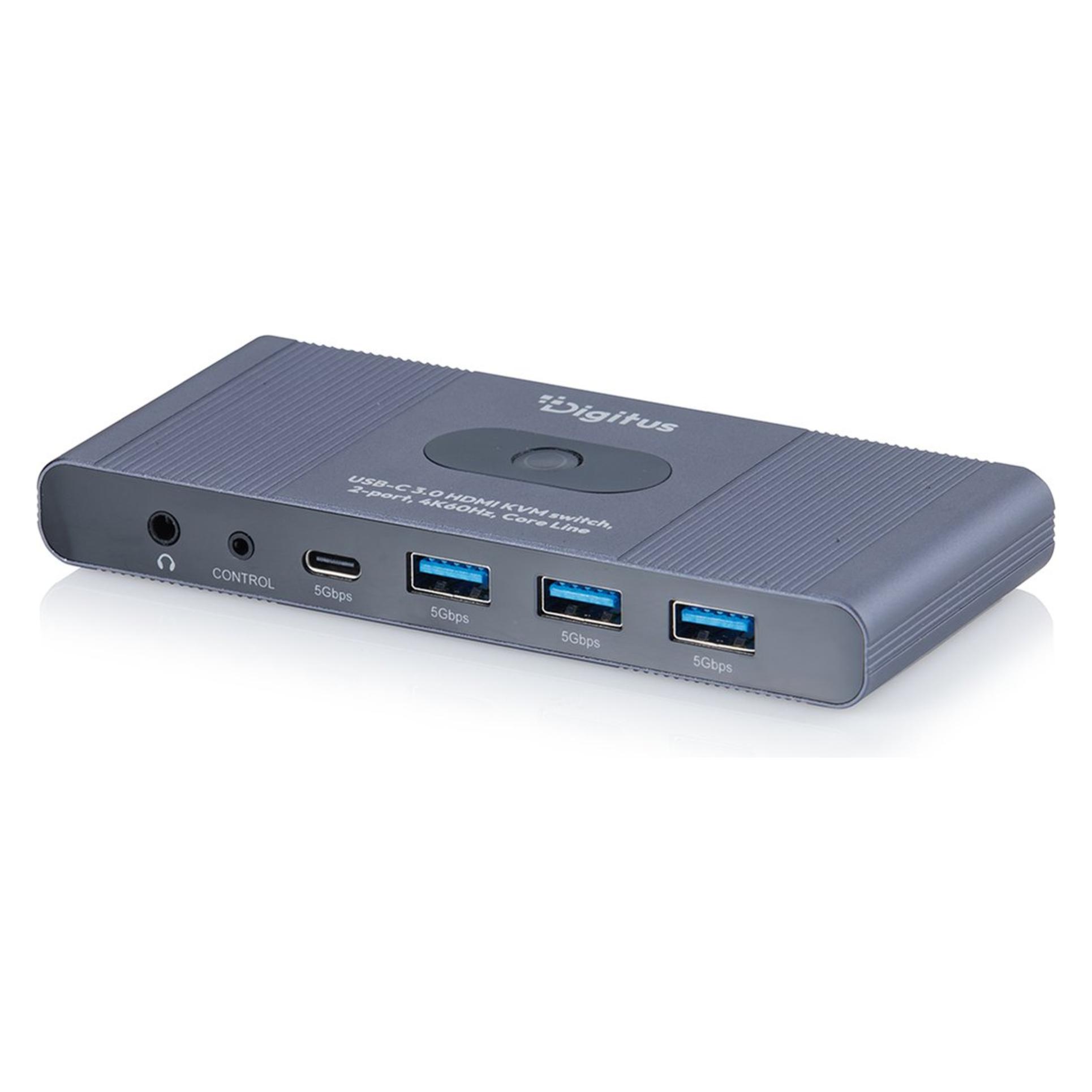 Digitus USB-C 3.0 HDMI KVM-Switch, 2-Port, 4K60Hz, Core Line (DS-12855)