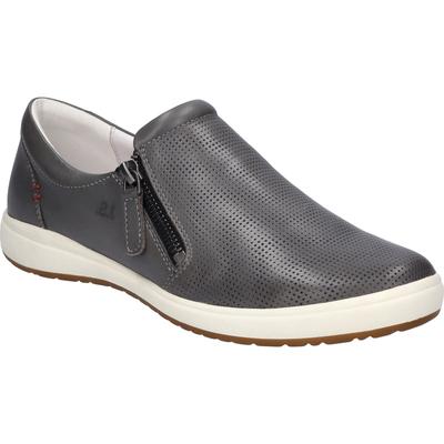 Slipper JOSEF SEIBEL "Caren 22, graphit", Damen, Gr. 40, grau (graphit), Obermaterial: 100% Rindsleder Leather cow., Schuhe Slipper