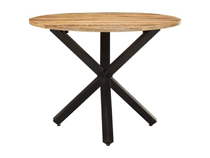HKLGBVCR Esstisch, rund, 100 x 100 x 75 cm, Mangoholz, unbehandelt