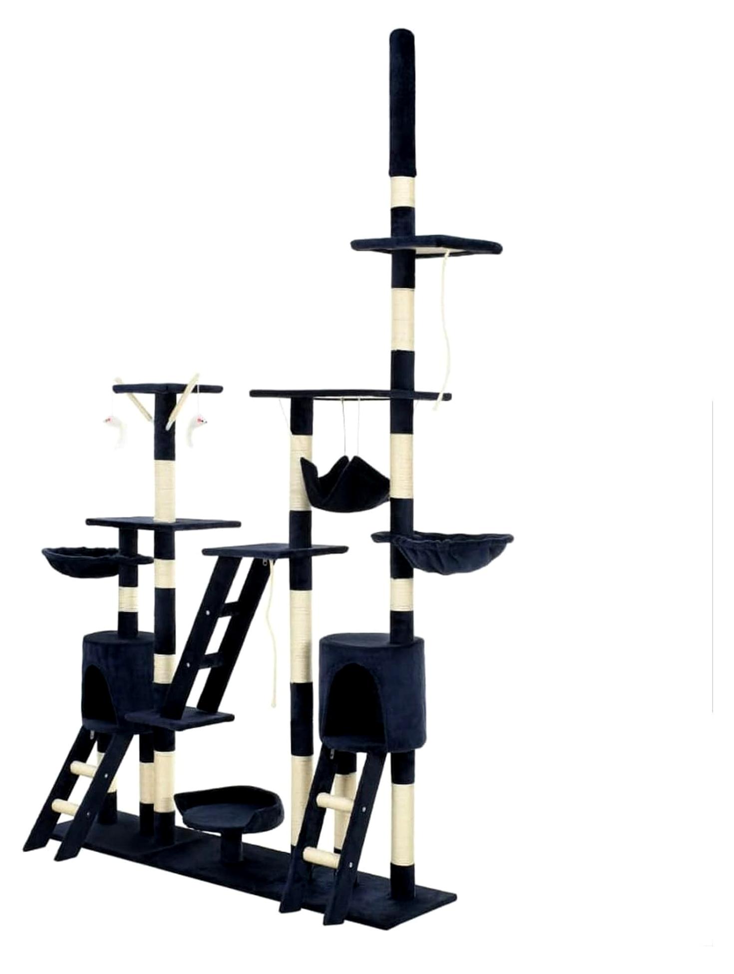 Katzen-Kratzbaum mit Sisal-Kratzsäulen 230-250 cm Blau