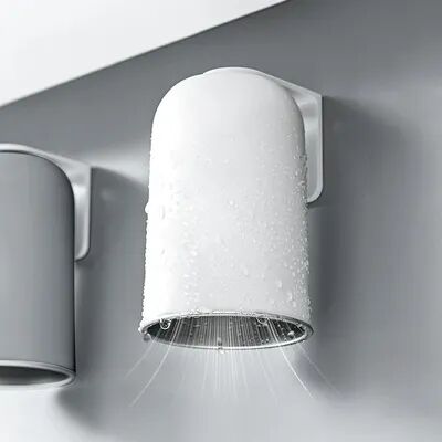 Discount Dollar Deals Magnetic Mouthwash Cup, Stainless Steel Tooth Brushing Cup, Large Capacity, Wall Mounted No Punching Household Water Cup white