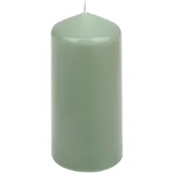 Stumpenkerze 13 cm Wachs Salbei