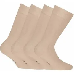 ROHNER Rohner Basic Unisex Socken, 4er Pack - Bambus, Kurzsocken, Größe 35-38 in Beige Beige