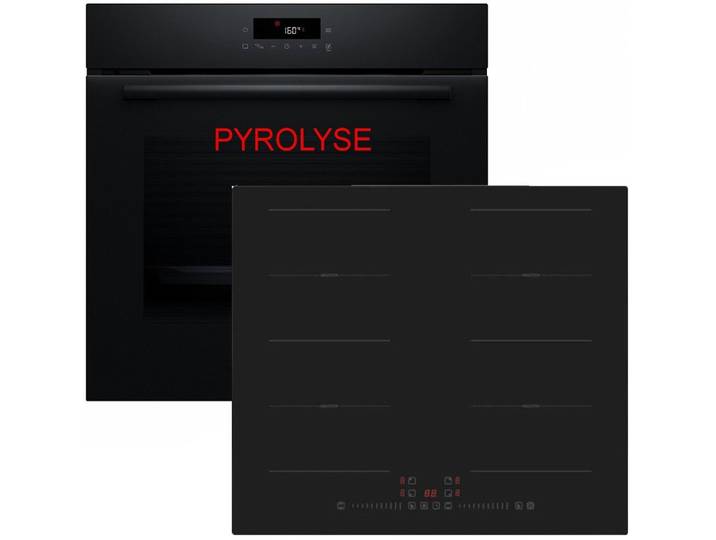BOSCH Backofen-Set Herdset Induktion Autark Backofen Bosch + PKM Induktion Kochfeld, Pyrolyse-Selbstreinigung