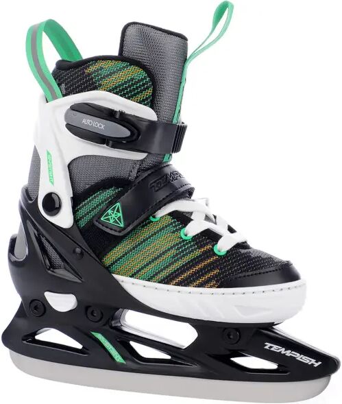 Kids Ice Skates Tempish Ice Systent Adjustable (1-3.5)  - Black;Green;White - Size: 1-3.5 UK