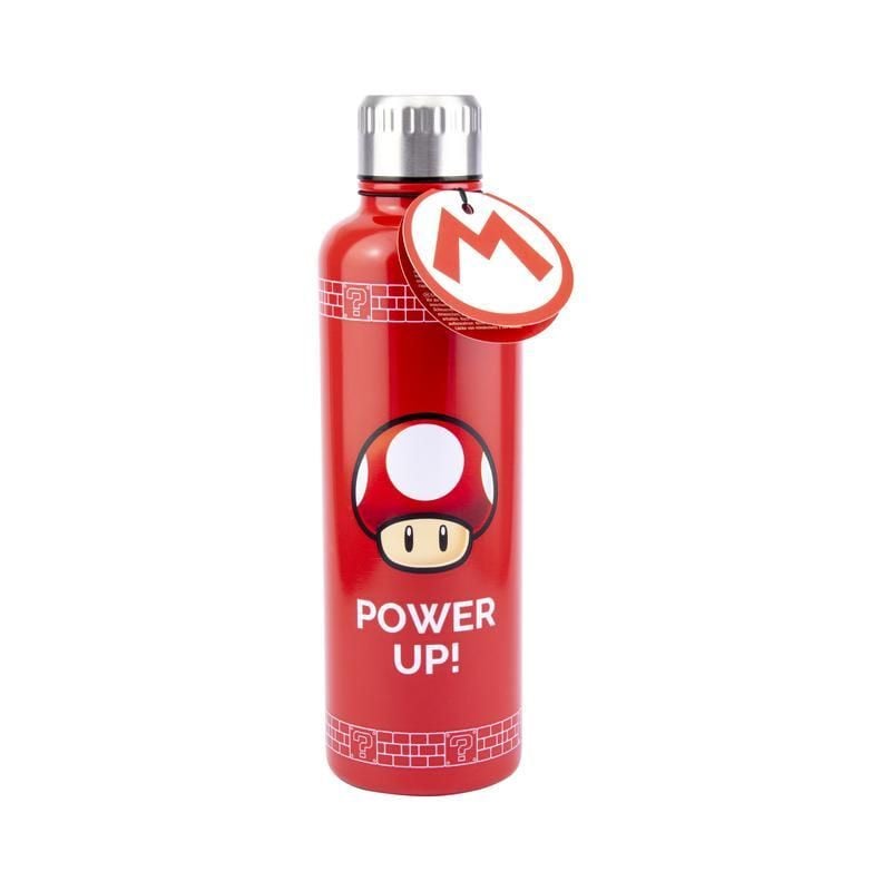 Paladone Super Mario Power Up drinkfles, lekvrij, 500 ml