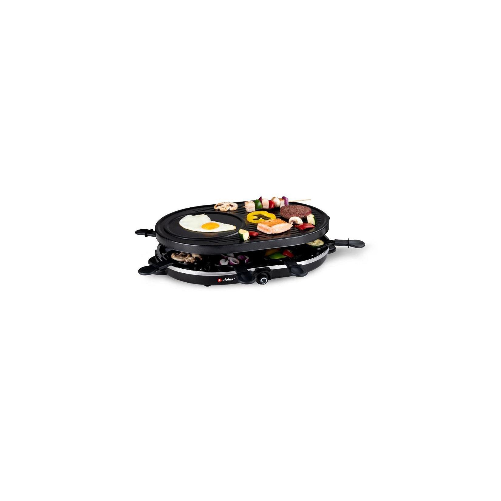 ALPINA Raclettegrill, 1200 Watt, Schwarz