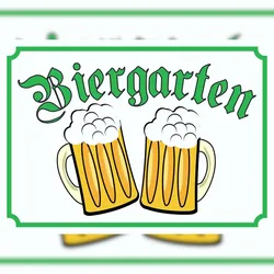 HB-Druck Biergarten Schild A6 Rückseite selbstklebend