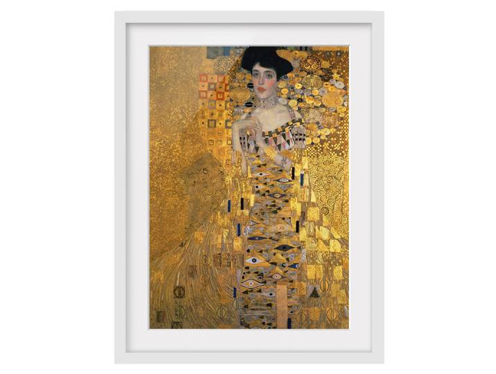 Impression d’art Adele Bloch-Bauer II Pin massif, verni mat Doré 50 x 70cm