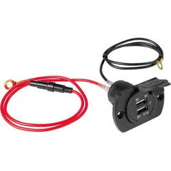 as - Schwabe USB Einbausteckdose mit zwei USB Ports 5V/1A und 5V/2,1A IP20